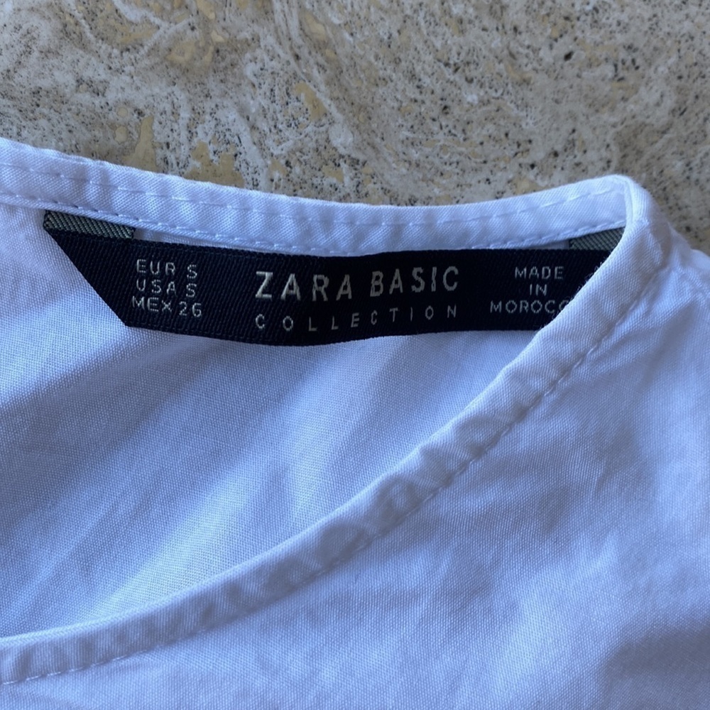 Zara Basic Collection White Off the Shoulder Romper Dress w/ pockets - S - Picture 2 of 8